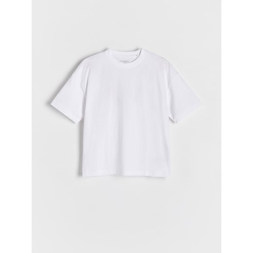 Reserved - Gładki t-shirt basic - biały ze sklepu Reserved w kategorii T-shirty chłopięce - zdjęcie 183645986
