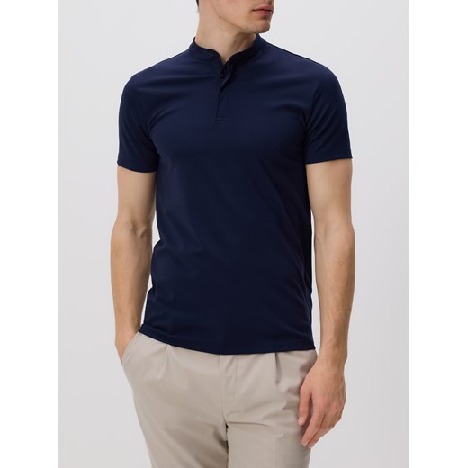 Reserved - Koszula polo slim fit - granatowy ze sklepu Reserved w kategorii T-shirty męskie - zdjęcie 183646169