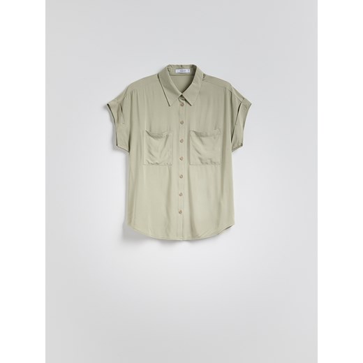 Reserved - Koszula z krótkim rękawem - oliwkowy Reserved XXL Reserved