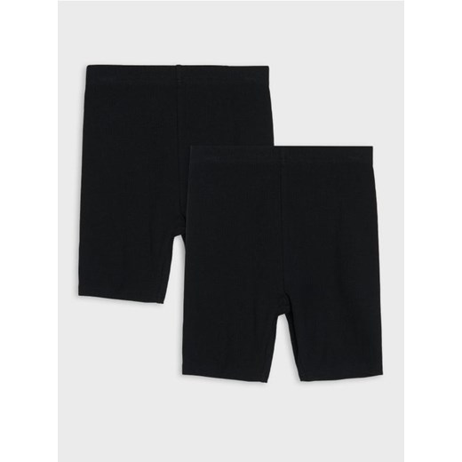 Sinsay - Prążkowane kolarki 2 pack - czarny ze sklepu Sinsay w kategorii Spodenki dziewczęce - zdjęcie 183646549
