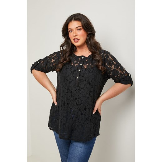 Curvy Lady Bluzka w kolorze czarnym ze sklepu Limango Polska w kategorii Bluzki damskie - zdjęcie 183648228