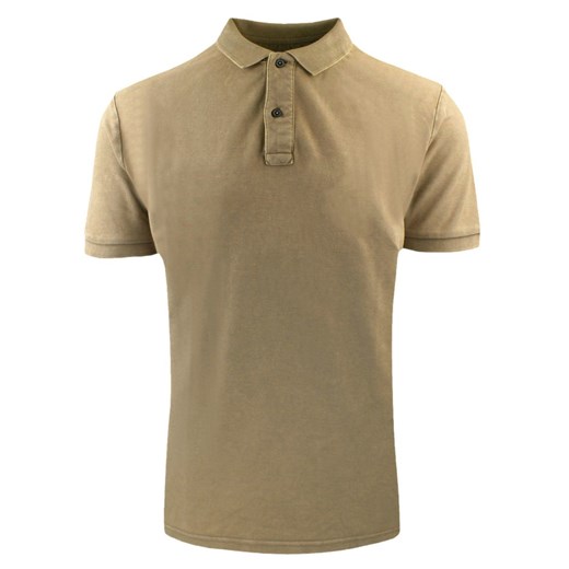 Koszulka Polo, Męska - Adriano Guinari - Kolor Beżowy TSADGSS25poloCAMEL ze sklepu JegoSzafa.pl w kategorii T-shirty męskie - zdjęcie 183648565