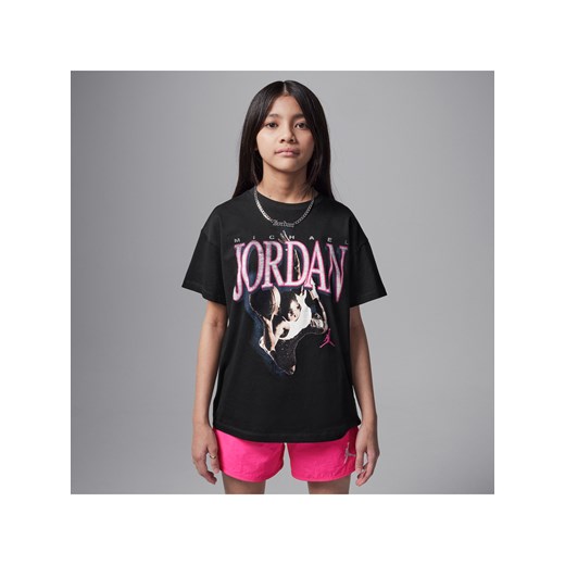 T-shirt o kroju oversize dla dużych dzieci Soar Jordan - Czerń ze sklepu Nike poland w kategorii Bluzki damskie - zdjęcie 183650739