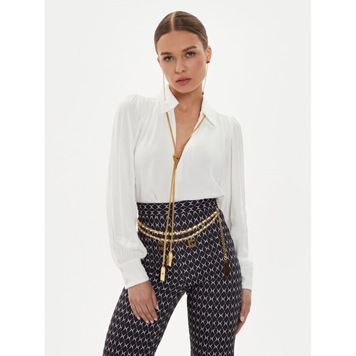 Elisabetta Franchi Bluzka CA0-934-6E2-V420 Biały Standard Fit ze sklepu MODIVO w kategorii Bluzki damskie - zdjęcie 183652325