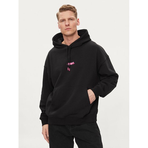 Hugo Bluza Dreezes 50509979 Czarny Oversize ze sklepu MODIVO w kategorii Bluzy męskie - zdjęcie 183652405