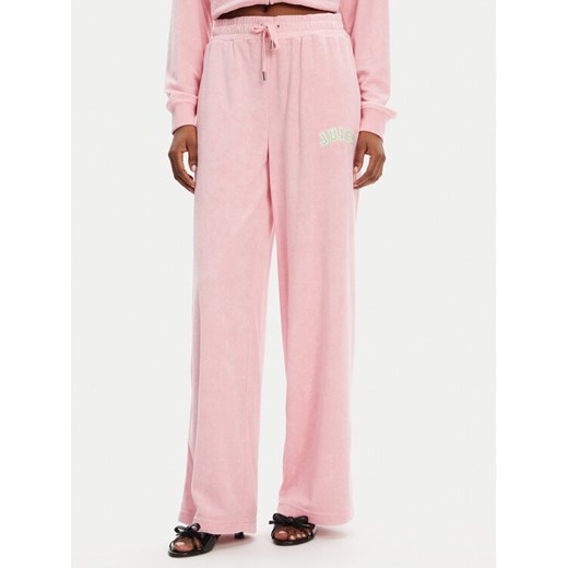 Juicy Couture Spodnie dresowe Regan JCWBJ125335 Różowy Wide Leg ze sklepu MODIVO w kategorii Spodnie damskie - zdjęcie 183652406