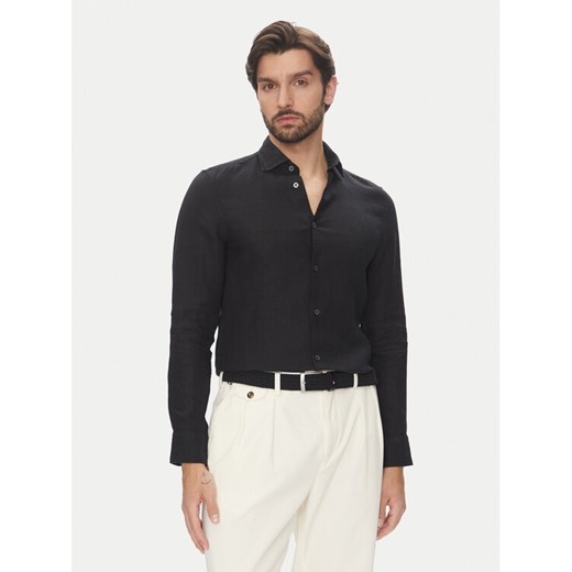 Marc O'Polo Koszula 524 7428 42460 Czarny Shaped Fit ze sklepu MODIVO w kategorii Koszule męskie - zdjęcie 183652457
