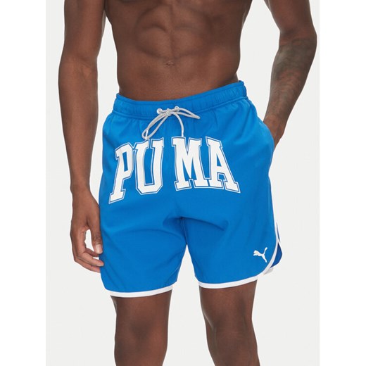 Puma Szorty kąpielowe 938845 Niebieski Regular Fit ze sklepu MODIVO w kategorii Kąpielówki - zdjęcie 183652597