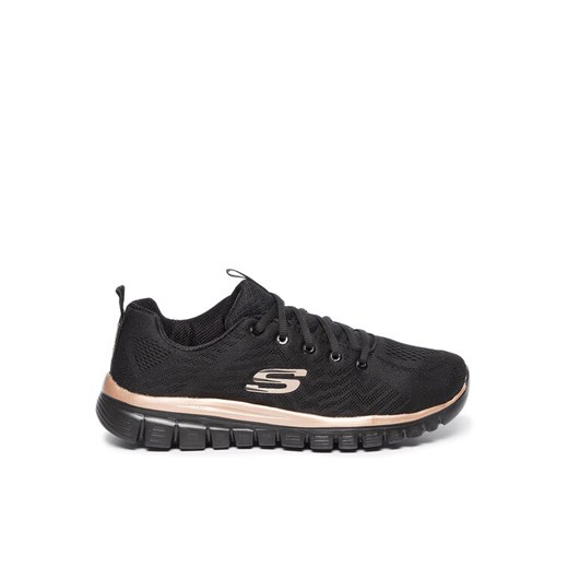 Skechers Sneakersy Get Connected 12615/BKRG Czarny ze sklepu MODIVO w kategorii Buty sportowe damskie - zdjęcie 183652628