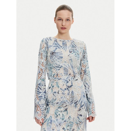 Guess Bluzka W5GH0T WHAD2 Niebieski Regular Fit ze sklepu MODIVO w kategorii Bluzki damskie - zdjęcie 183652679