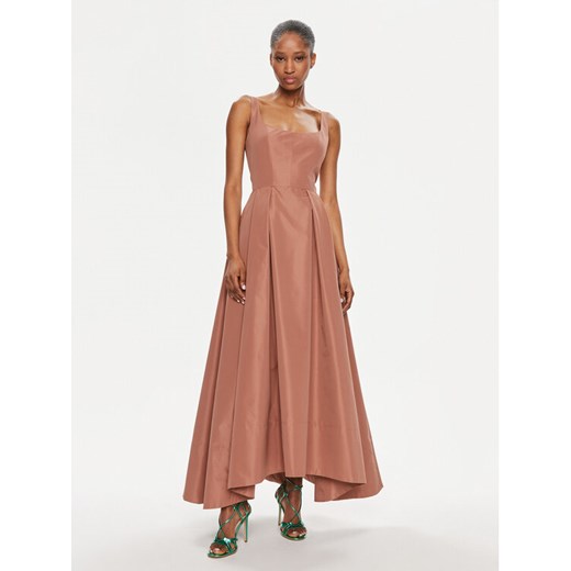 Pinko Sukienka wieczorowa Champagne 102778 Y3LE Brązowy Regular Fit ze sklepu MODIVO w kategorii Sukienki - zdjęcie 183652799