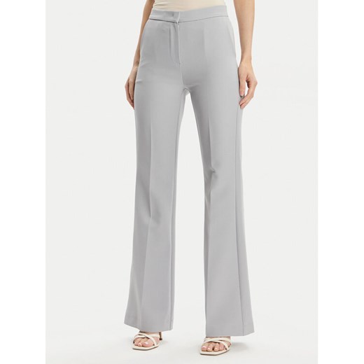 Maryley Spodnie materiałowe 24EB587/43LU Szary Wide Leg ze sklepu MODIVO w kategorii Spodnie damskie - zdjęcie 183652848