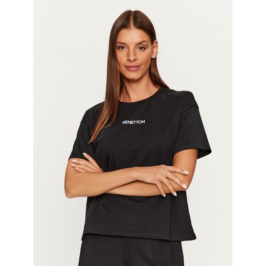 United Colors Of Benetton Koszulka piżamowa 30963M04R Czarny Regular Fit United Colors Of Benetton L MODIVO