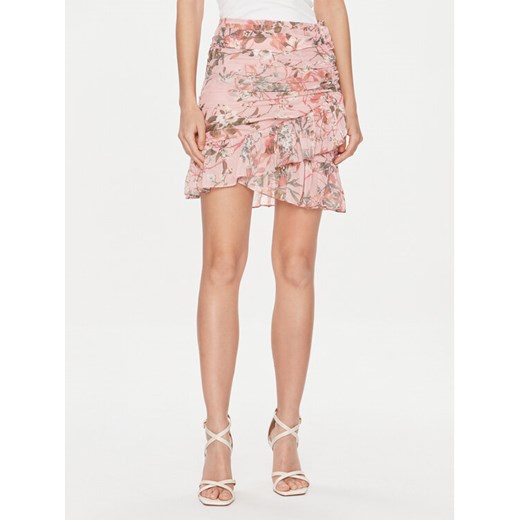 Guess Spódnica mini Vanessa W4GD63 WDW82 Różowy Regular Fit ze sklepu MODIVO w kategorii Spódnice - zdjęcie 183653078