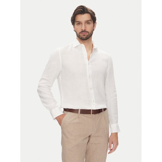 Marc O'Polo Koszula 524 7428 42460 Biały Shaped Fit ze sklepu MODIVO w kategorii Koszule męskie - zdjęcie 183653096