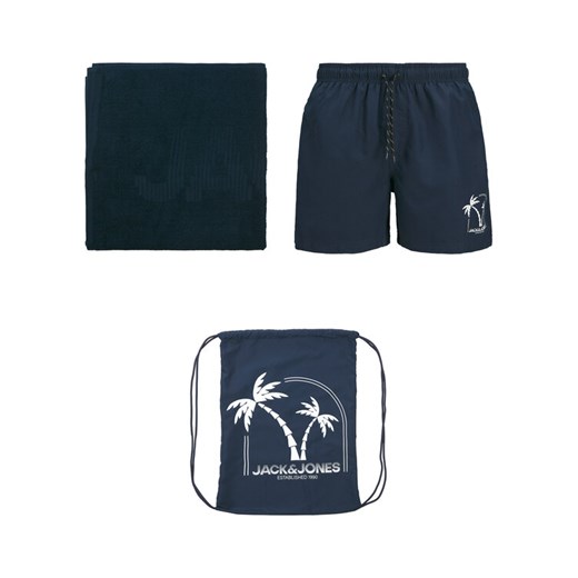 Jack&Jones Junior Szorty kąpielowe Maui 12283797 Granatowy Regular Fit ze sklepu MODIVO w kategorii Kąpielówki chłopięce - zdjęcie 183653127