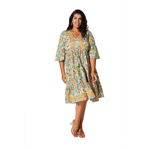 Aller Simplement Sukienka w kolorze miętowym ze wzorem ze sklepu Limango Polska w kategorii Sukienki - zdjęcie 183657865