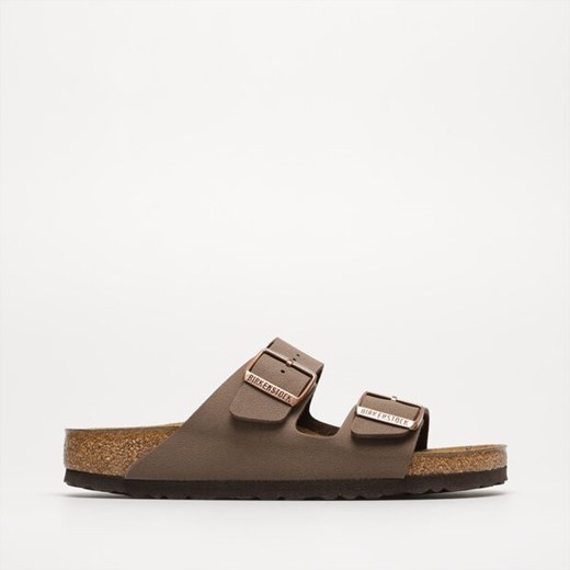 Klapki damskie BIRKENSTOCK brązowe na płaskiej podeszwie bez zapięcia