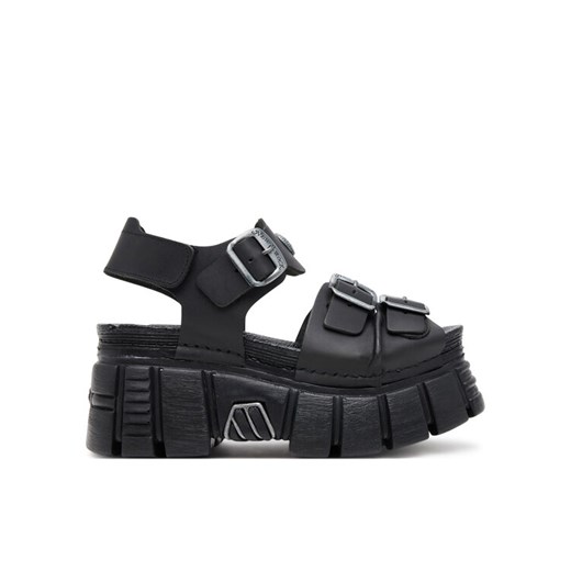 NEW ROCK Sandały M-BIOS101SF-C1 Czarny ze sklepu MODIVO w kategorii Sandały damskie - zdjęcie 183660068