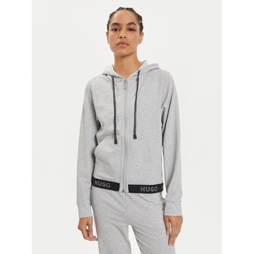 Hugo Bluza Sporty Logo 50520504 Szary Relaxed Fit ze sklepu MODIVO w kategorii Bluzy damskie - zdjęcie 183660139