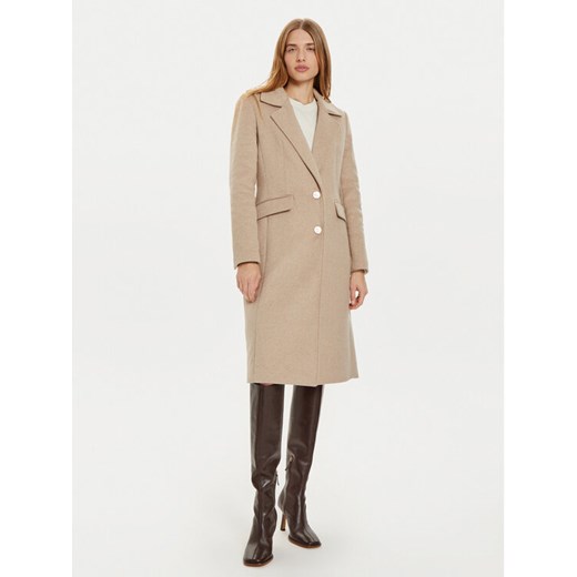 Guess Płaszcz zimowy Nancy W4BL32 WGJG2 Beżowy Regular Fit ze sklepu MODIVO w kategorii Płaszcze damskie - zdjęcie 183660289