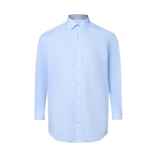 Eterna Comfort Fit Męska koszula biznesowa - non-iron Mężczyźni Comfort Fit Bawełna jasnoniebieski jednolity ze sklepu vangraaf w kategorii Koszule męskie - zdjęcie 183661548