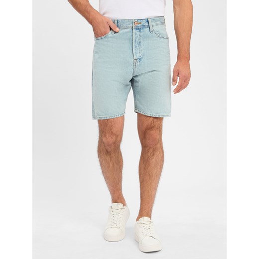 Jack & Jones Męskie szorty jeansowe - JJITONY Mężczyźni Bawełna bielony jednolity ze sklepu vangraaf w kategorii Szorty - zdjęcie 183661569