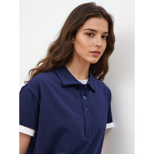 Sukienka Mohito mini na lato z kołnierzykiem 