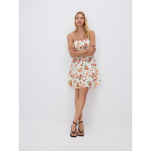 Reserved - Bawełniana sukienka mini - wielobarwny Reserved XS Reserved