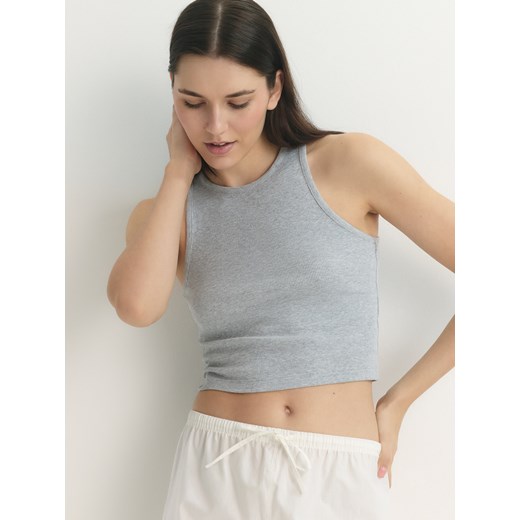 Reserved - Krótki top 2 pack - jasnoszary Reserved M Reserved
