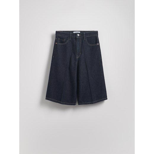 Reserved - Jeansowe szorty z kantem - granatowy Reserved 38 Reserved