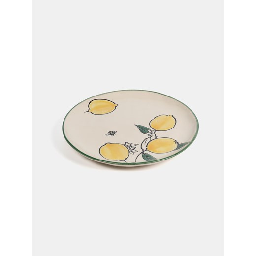 Sinsay - Talerz dekoracyjny z motywem cytryn - żółty Sinsay One Size Sinsay