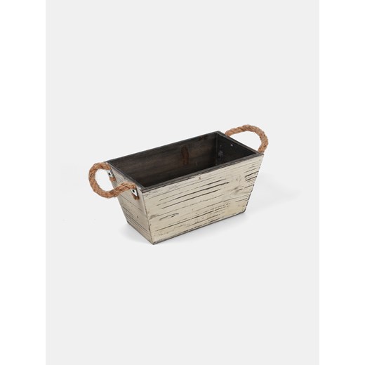 Sinsay - Doniczka do kwiatów z uchwytami i ozdobnym napisem - beżowy Sinsay One Size Sinsay