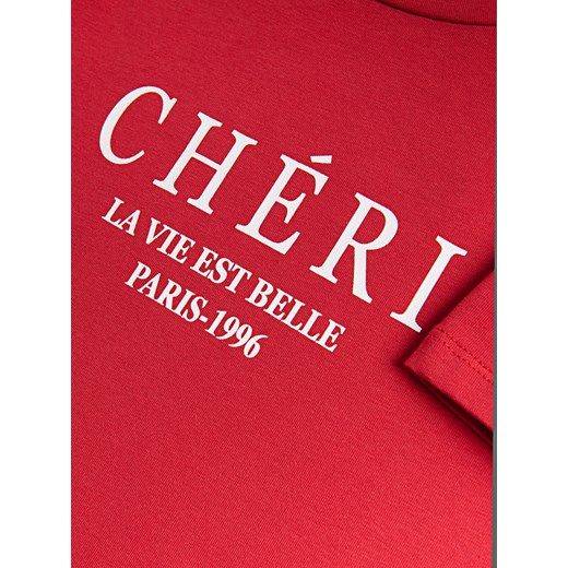 Reserved - T-shirt regular z nadrukiem - czerwony Reserved XS Reserved