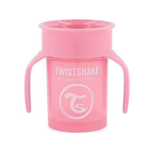 Twistshake Kubek &quot;360&quot; w kolorze jasnoróżowym do nauki picia - 230 ml ze sklepu Limango Polska w kategorii Kubki - zdjęcie 183666419
