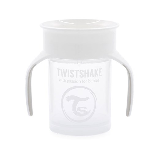 Twistshake Kubek &quot;360&quot; w kolorze białym do nauki picia - 230 ml ze sklepu Limango Polska w kategorii Kubki - zdjęcie 183666427
