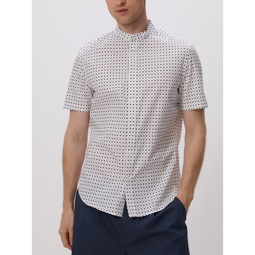 Reserved - Koszula slim fit ze stójką - biały ze sklepu Reserved w kategorii Koszule męskie - zdjęcie 183667289