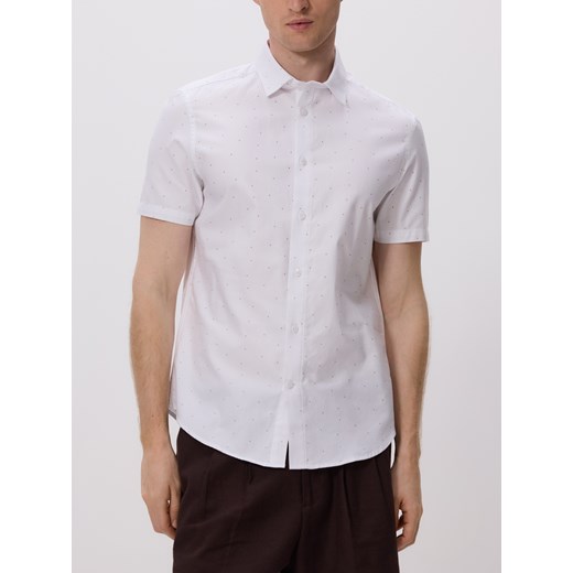 Reserved - Bawełniana koszula slim fit - biały ze sklepu Reserved w kategorii Koszule męskie - zdjęcie 183667297