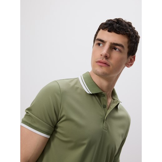 Reserved - Polo regular fit z wiskozą - jasnozielony ze sklepu Reserved w kategorii T-shirty męskie - zdjęcie 183667329