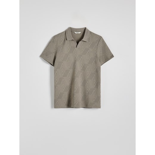 Reserved - Strukturalne polo regular fit - beżowy ze sklepu Reserved w kategorii T-shirty męskie - zdjęcie 183667515