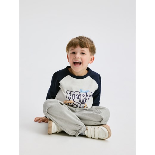 Reserved - Bawełniany longsleeve Bluey - złamana biel Reserved 80 (9-12 m.) Reserved