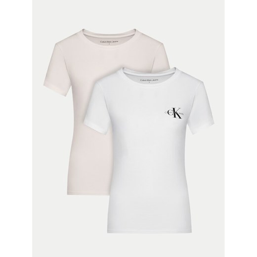 Calvin Klein Jeans Komplet 2 t-shirtów J20J219734 Kolorowy Slim Fit ze sklepu MODIVO w kategorii Bluzki damskie - zdjęcie 183669477
