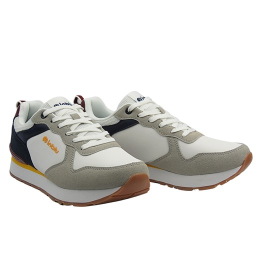 Sportowe buty męskie sznurowane białe Inblu IU-24 ze sklepu ulubioneobuwie w kategorii Buty sportowe męskie - zdjęcie 183671516