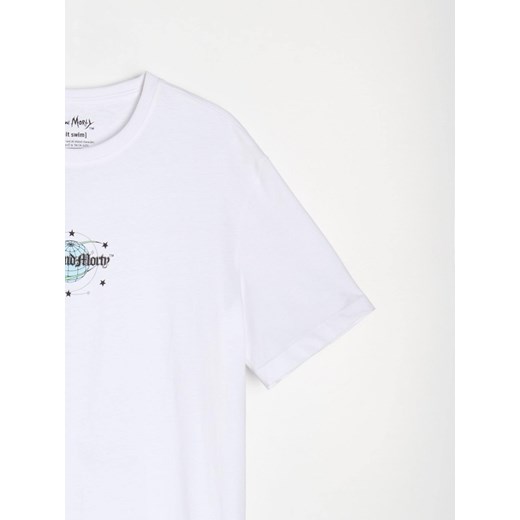 Sinsay - Koszulka z nadrukiem na plecach Rick and Morty - biały Sinsay M Sinsay