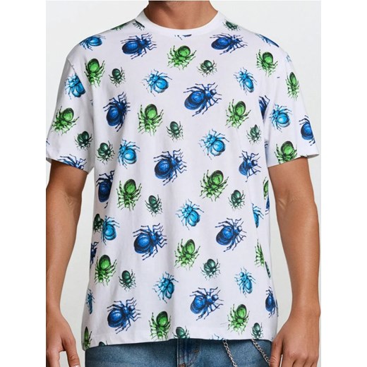 Sinsay - Koszulka comfort fit z nadrukiem allover w owady - biały ze sklepu Sinsay w kategorii T-shirty męskie - zdjęcie 183672226