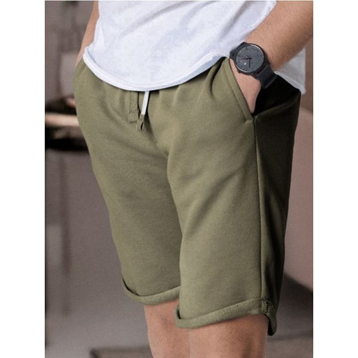 Sinsay - Szorty slim fit - khaki ze sklepu Sinsay w kategorii Spodenki męskie - zdjęcie 183672227