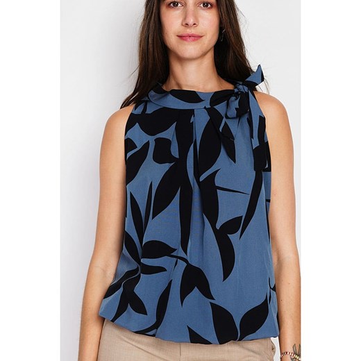 William de Faye Top w kolorze niebiesko-czarnym William De Faye 38 wyprzedaż Limango Polska