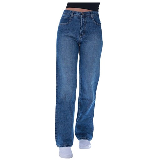 Granatowe casualowe spodnie damskie /H2 UB895 S4/ ze sklepu Pantofelek24.pl w kategorii Jeansy damskie - zdjęcie 183676867