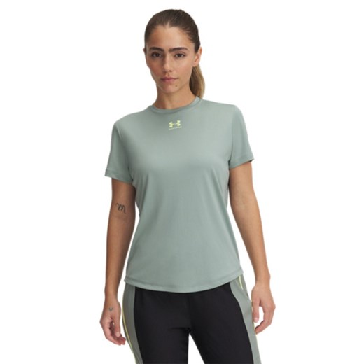 Damska koszulka treningowa Under Armour UA W\'s Ch. Pro Train SS - zielona ze sklepu Sportstylestory.com w kategorii Bluzki damskie - zdjęcie 183677548