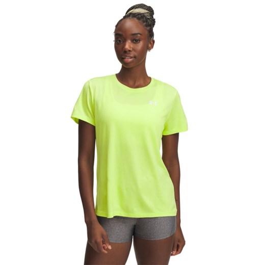 Damska koszulka treningowa Under Armour Tech SSC- Twist - zielona ze sklepu Sportstylestory.com w kategorii Bluzki damskie - zdjęcie 183677556